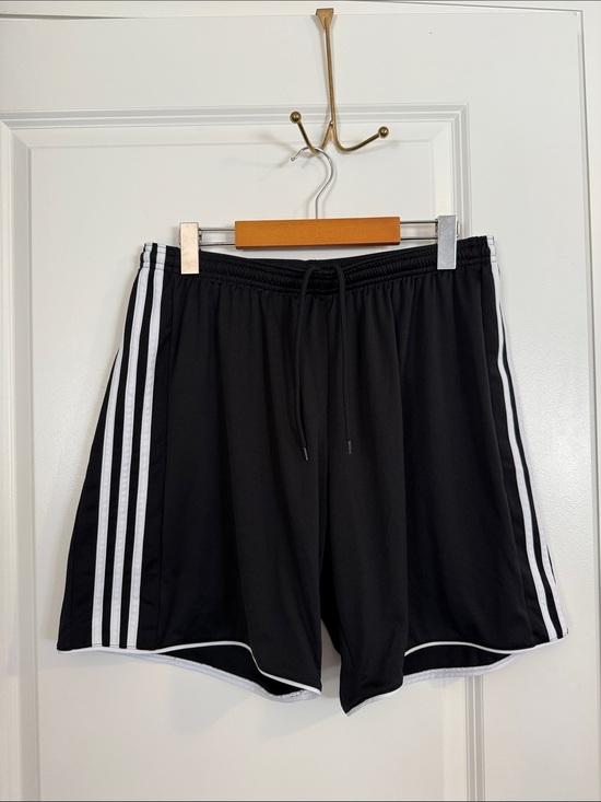 adidas Pants - adidas Black Athletic Shorts with White Side Stripes